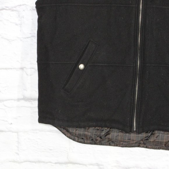 Lyle & Scott Black Wool Cashmere Blend Full Zipper Vest Size XL - Picture 3 of 10